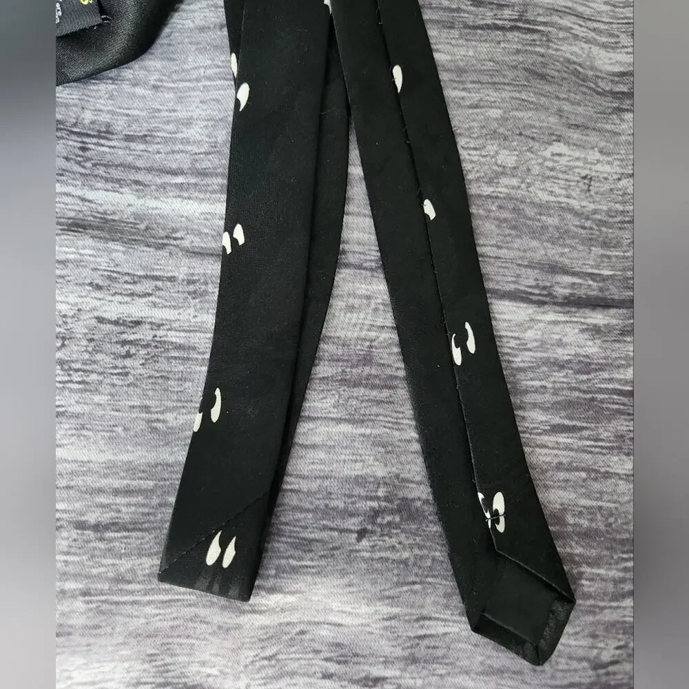 Vintage Looney Tunes Mania Tie‎ Daffy Duck Graphic Black Orange